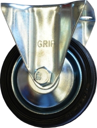 GRIP - CASTOR 200MM RUBBER - STATIONARY 